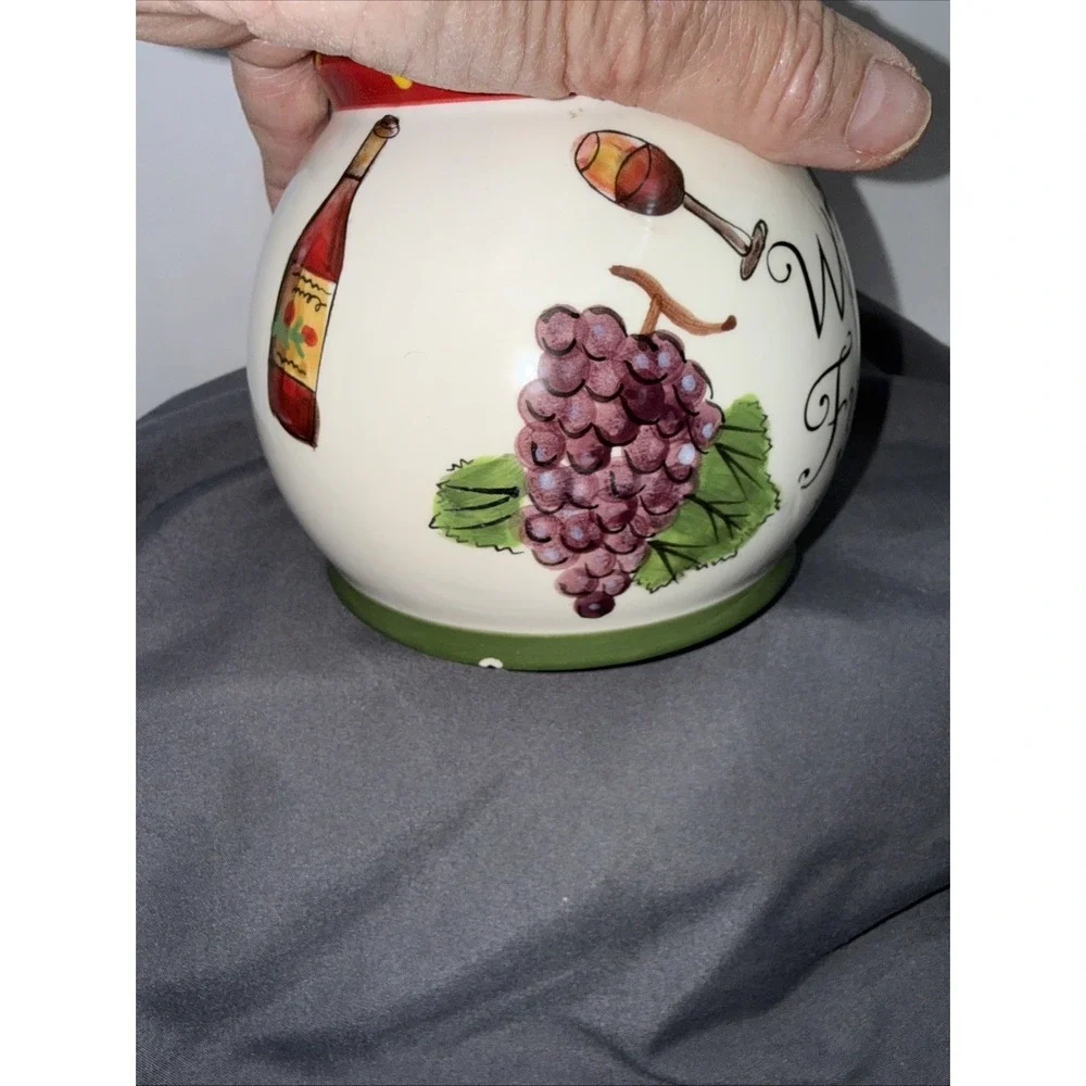 Decorative Nantucket  Home  Porcelain Wine Fund Jar Pre Owned